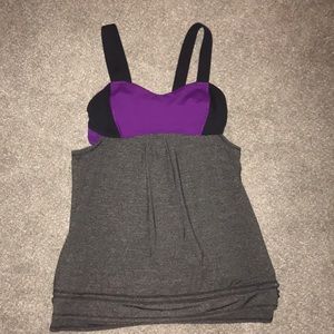 Purple and gray LuluLemon tank